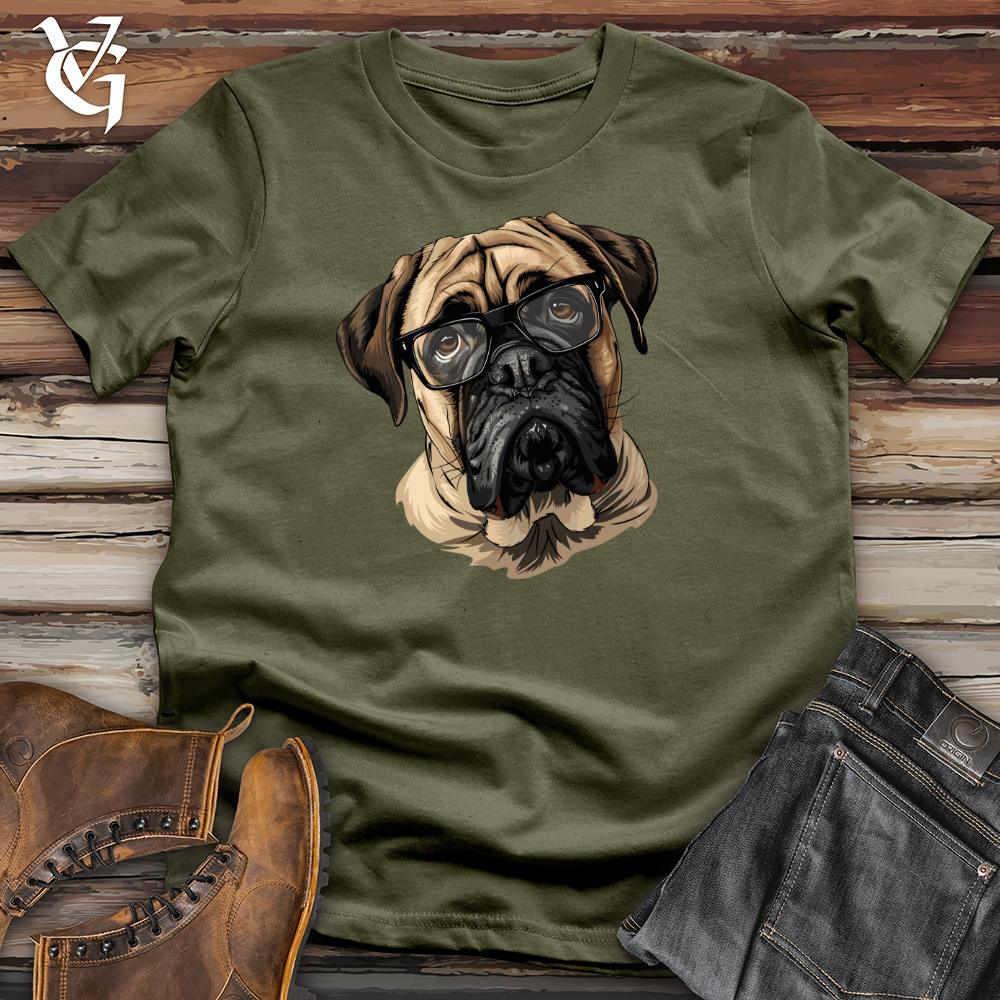 Viking Goods Pensive English Mastiff Portrait Cotton Tee Military Green / L