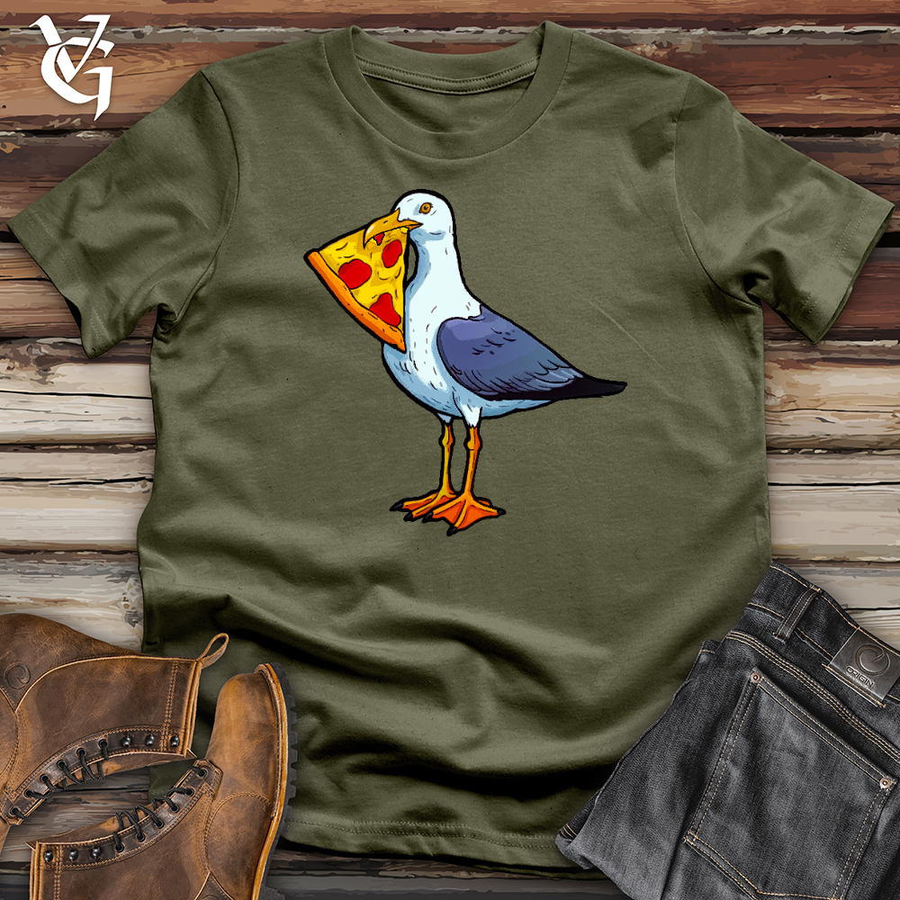 Viking Goods Pigeon Pizza Cotton Tee Military Green / L