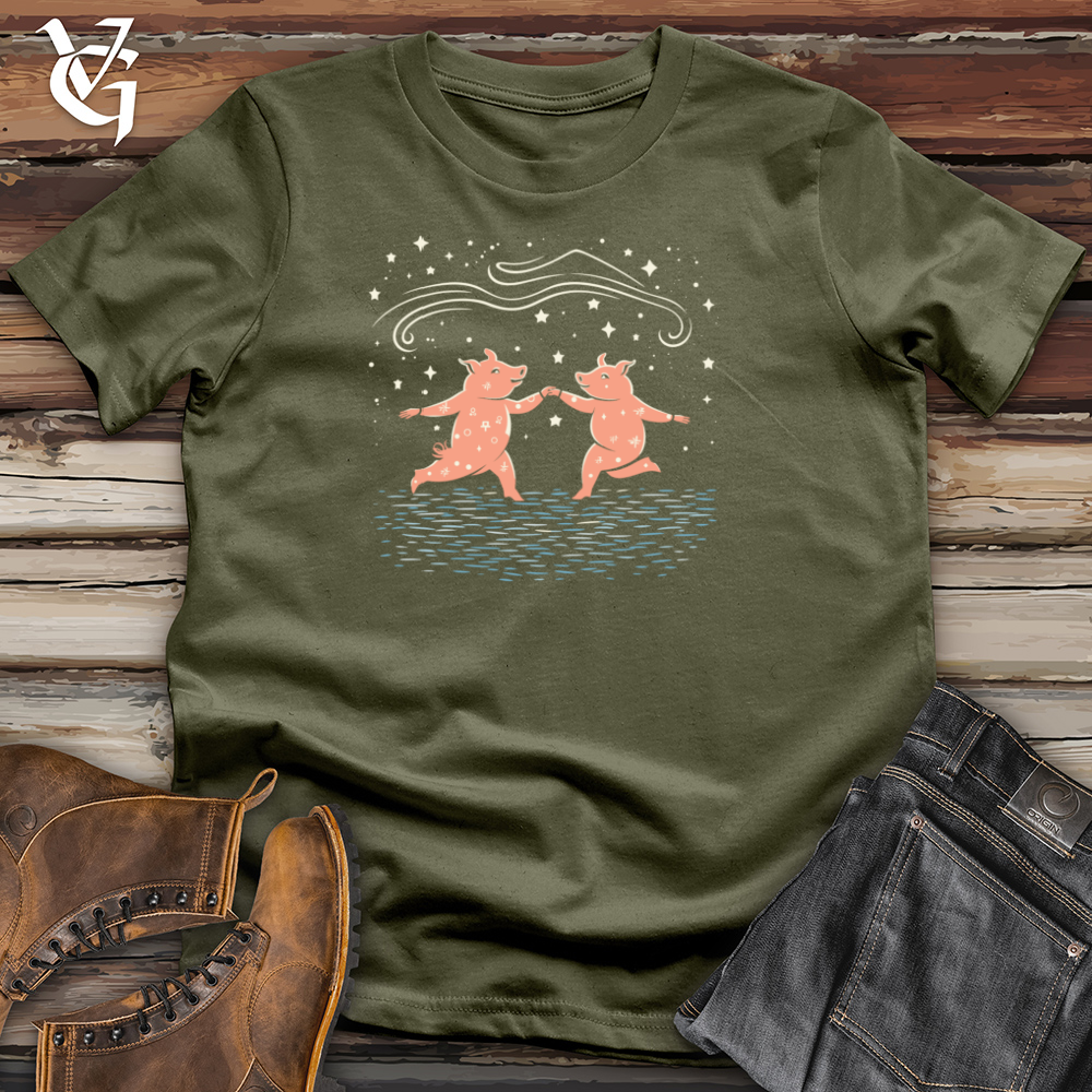 Viking Goods Pigs Cosmic Waltz Cotton Tee Military Green / L