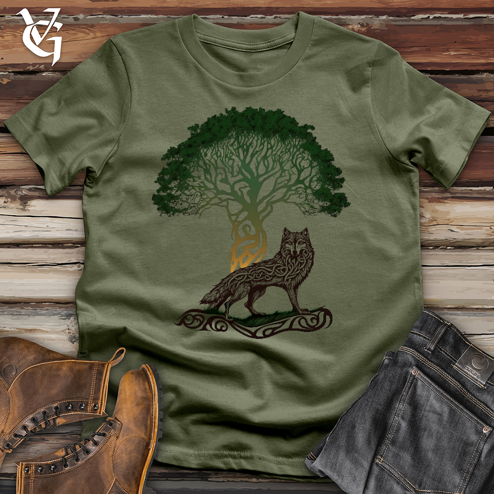 Viking Goods Poised Wolf Softstyle Tee Military Green / L