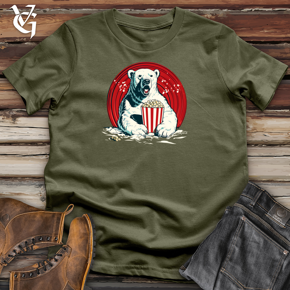 Viking Goods Popcorn Throwing Polar Fun Cotton Tee Military Green / L