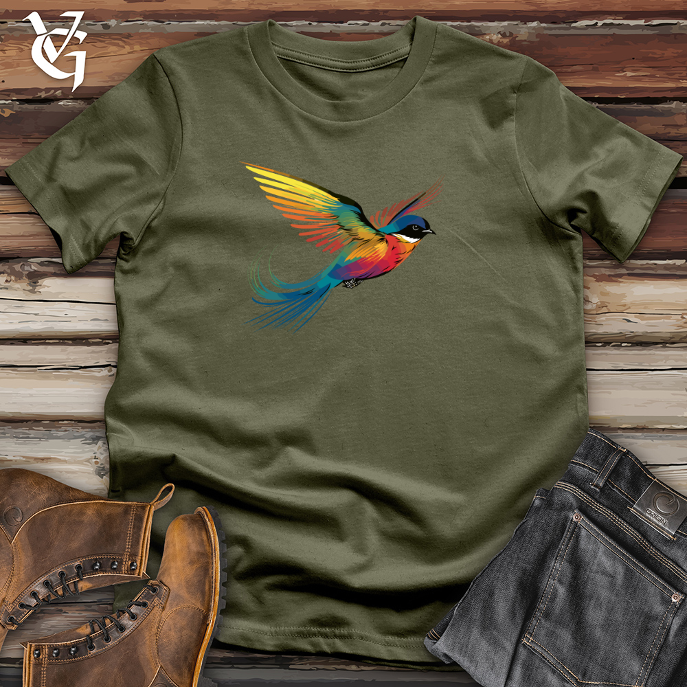 Viking Goods Prismatic Winged Swallow Cotton Tee Military Green / L