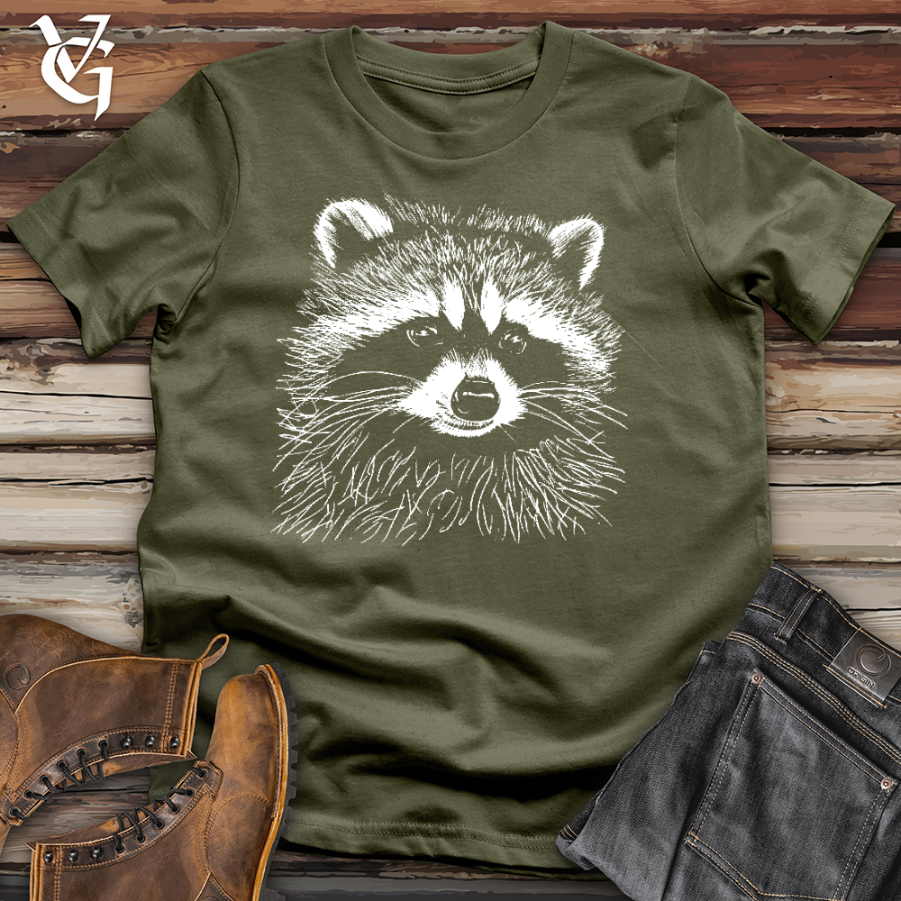 Viking Goods Raccoon Needles Cotton Tee Military Green / L