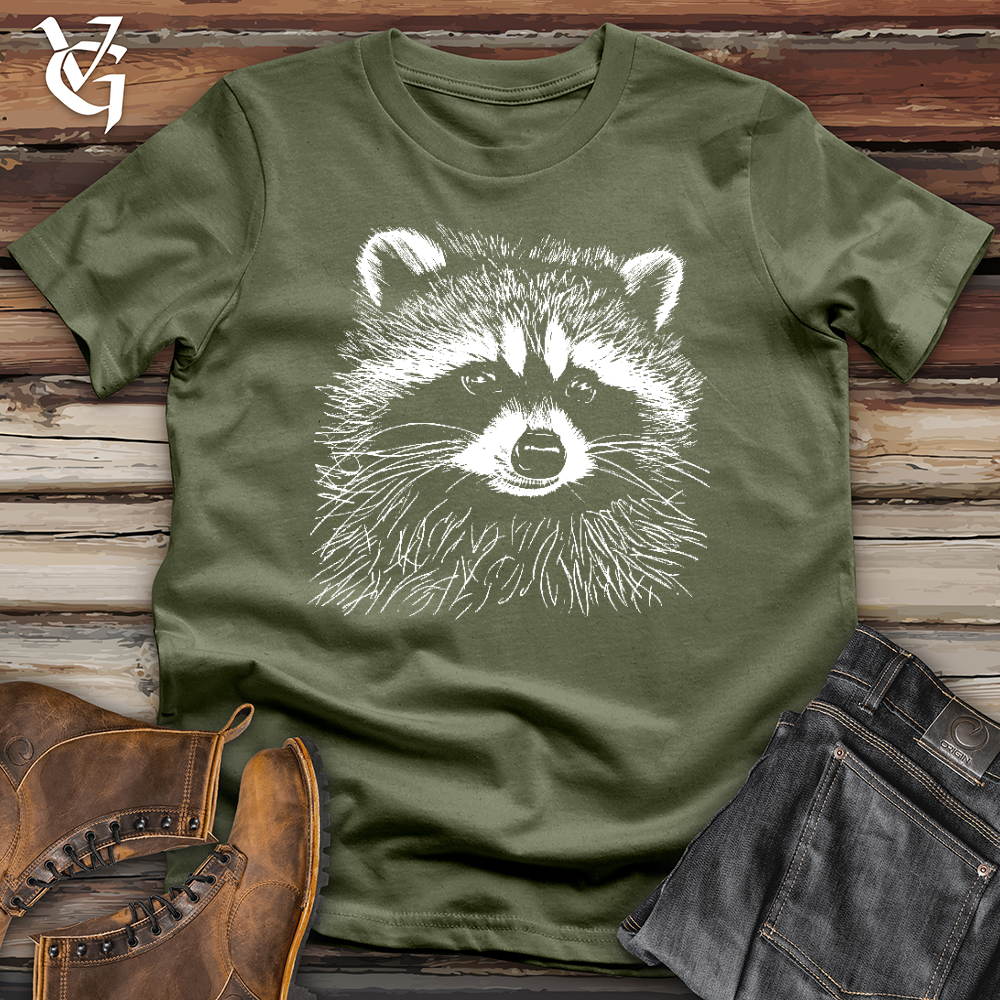 Viking Goods Raccoon Needles Softstyle Tee Military Green / L
