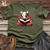 Viking Goods Rat Reading Book Cotton Tee Military Green / L