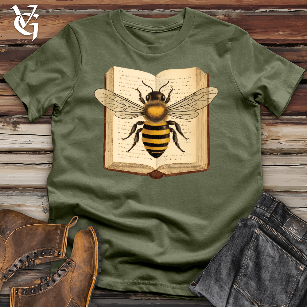 Viking Goods Rather Bee Reading Softstyle Tee Military Green / L