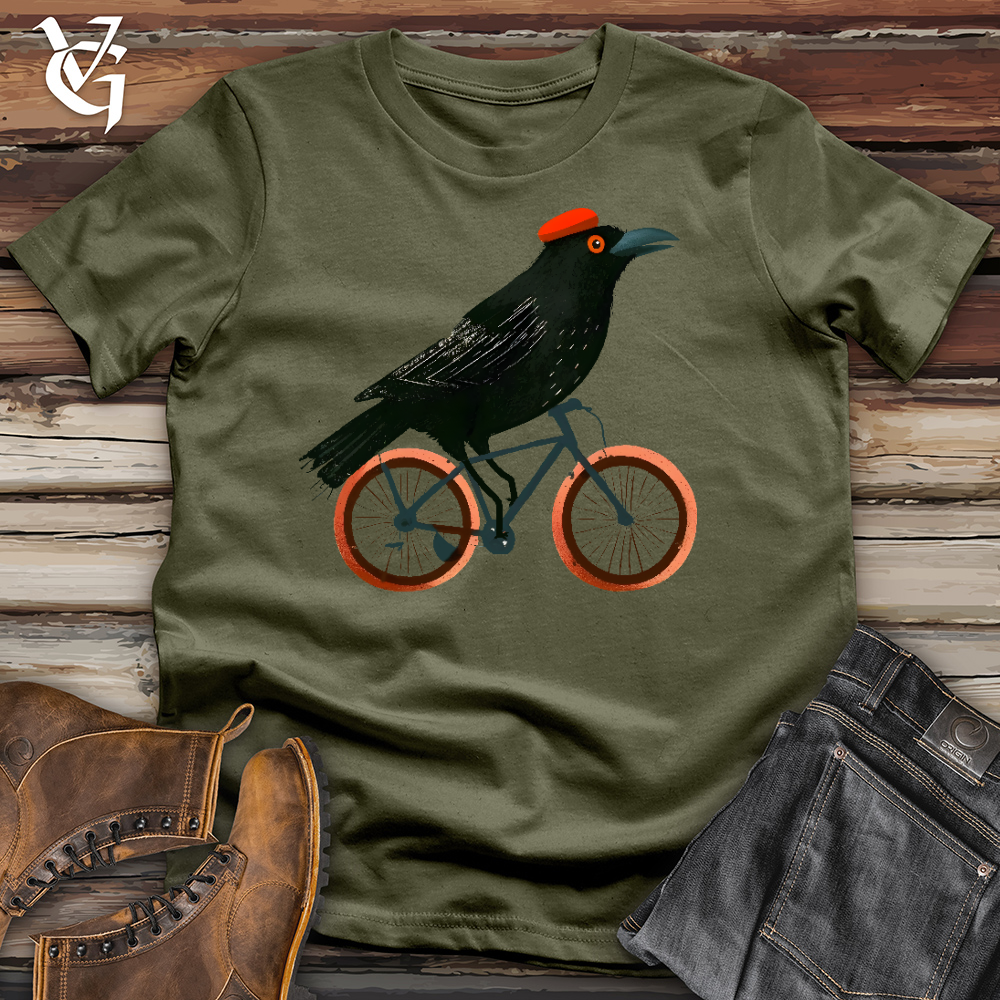 Viking Goods Raven Biker Cotton Tee Military Green / L