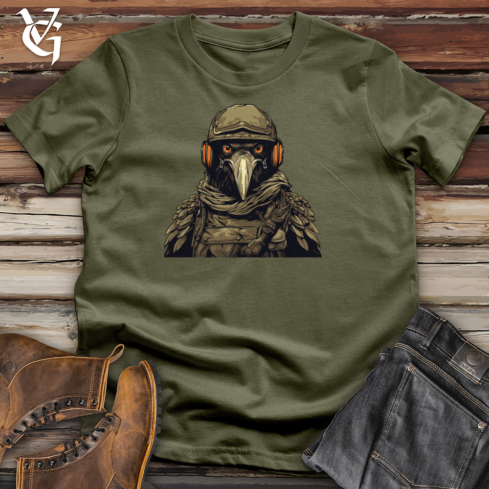 Viking Goods Raven Brigade in Helmet Valor Cotton Tee Military Green / L