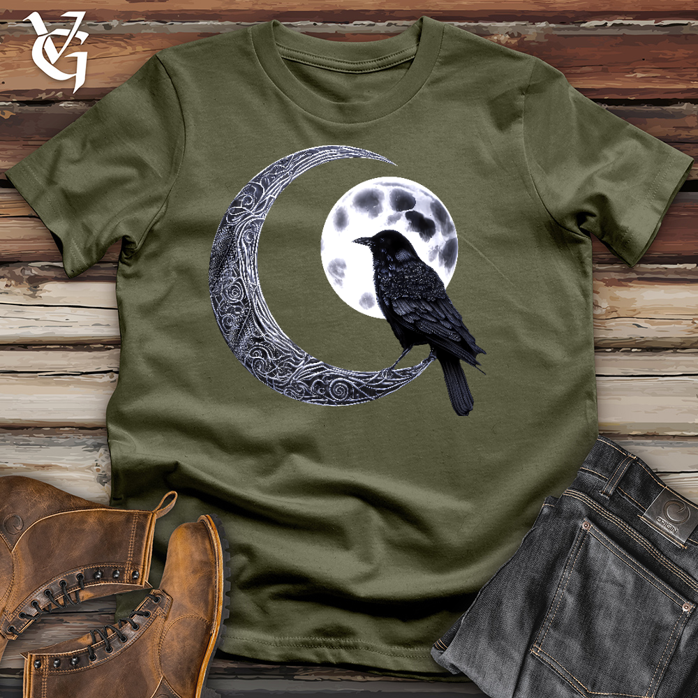 Viking Goods Raven & Moon Negotiations Cotton Tee Military Green / L