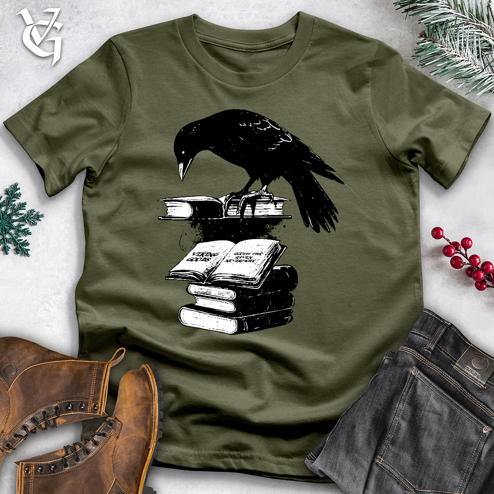 Viking Goods Raven Reading Fanatic Cotton Tee Orchid / L