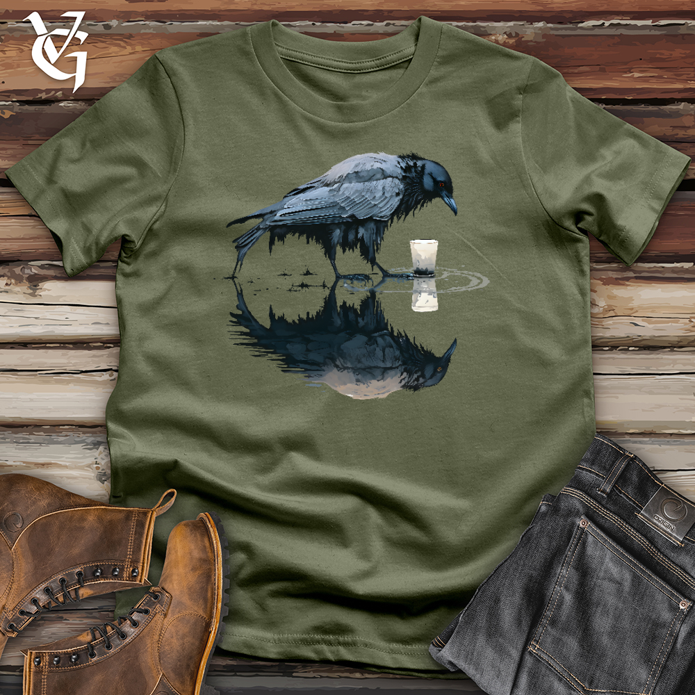 Viking Goods Raven Reflection Softstyle Tee Military Green / L