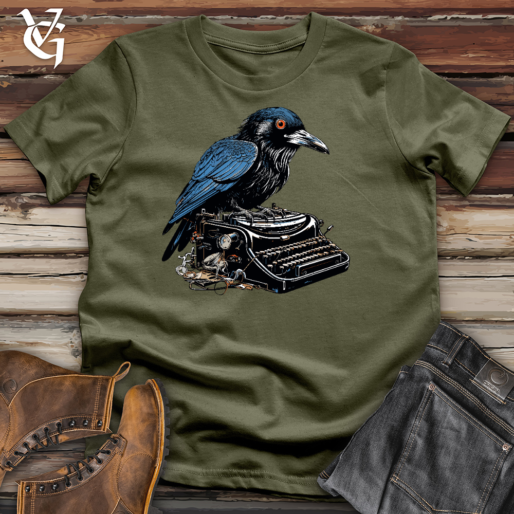 Viking Goods Raven Typewriter Cotton Tee Military Green / L