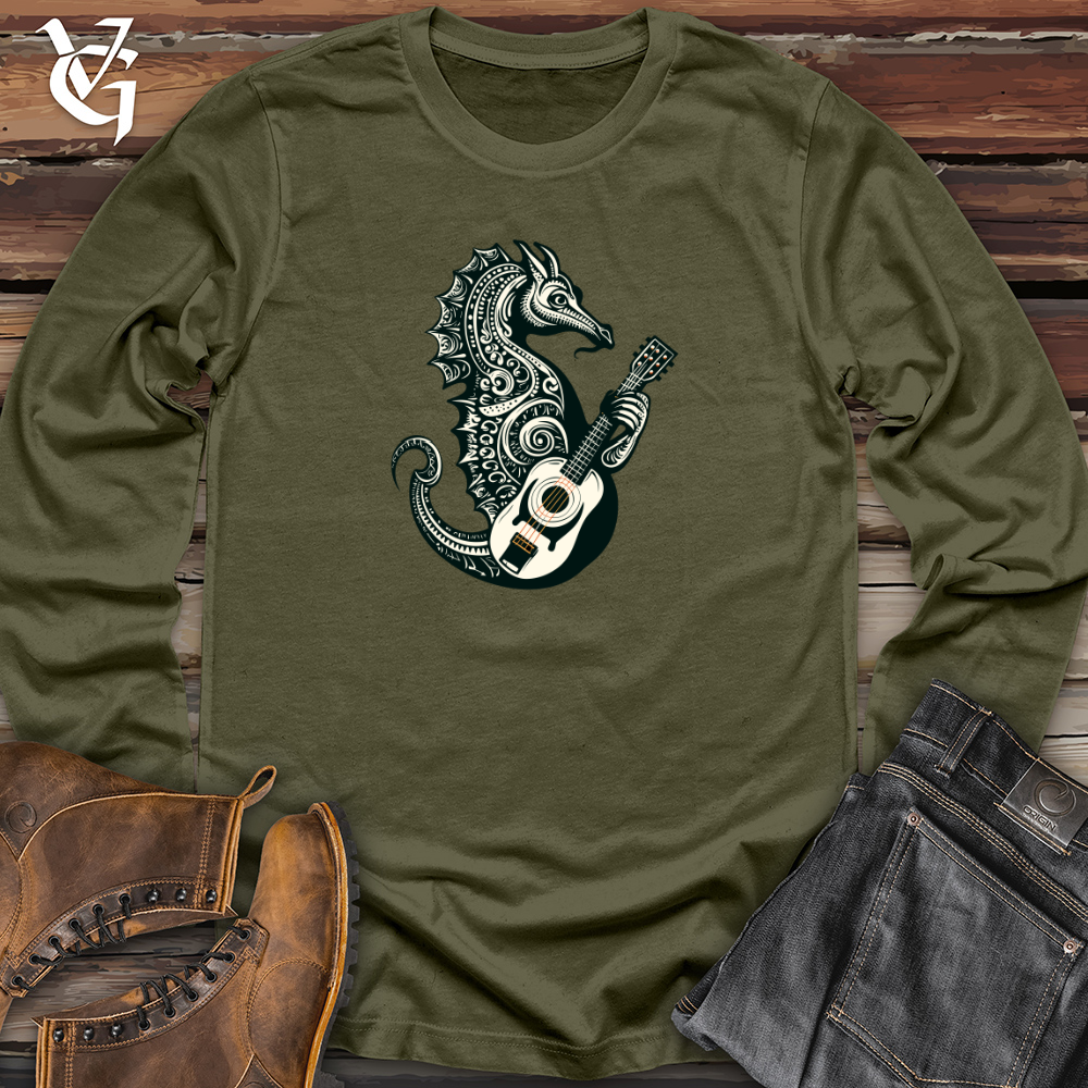 Viking Goods Retro Beat Seahorse Long Sleeve Military Green / L