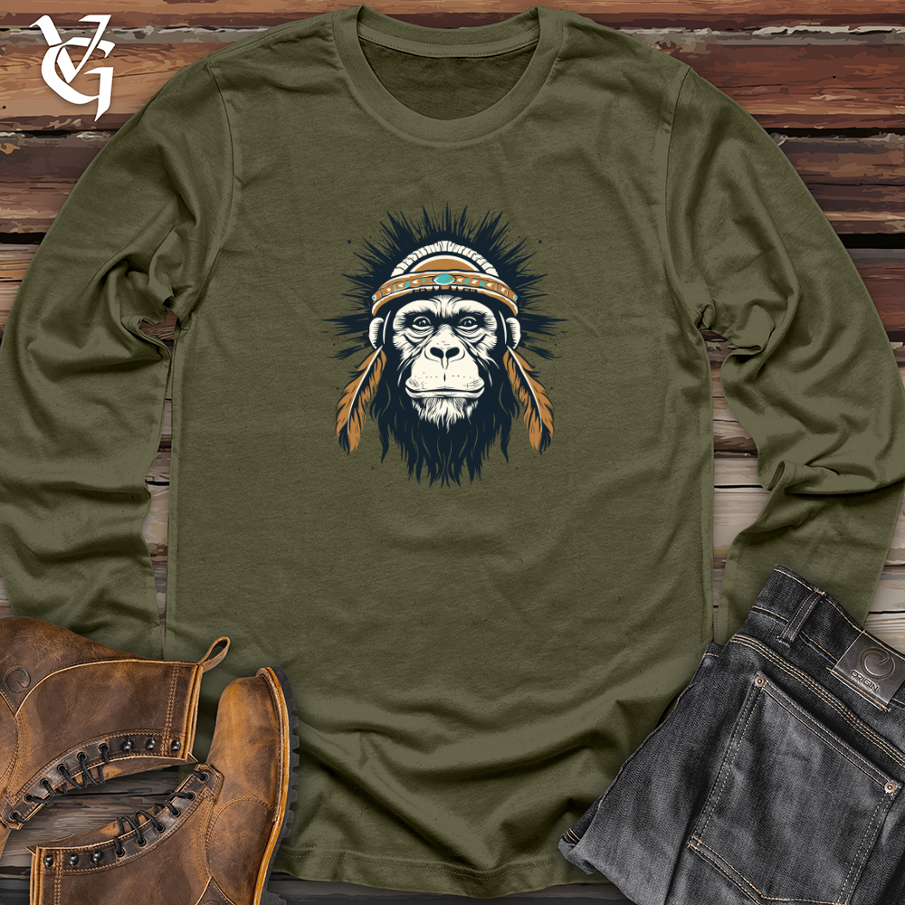 Viking Goods Retro Eskimo Monkey 01 Long Sleeve Military Green / L