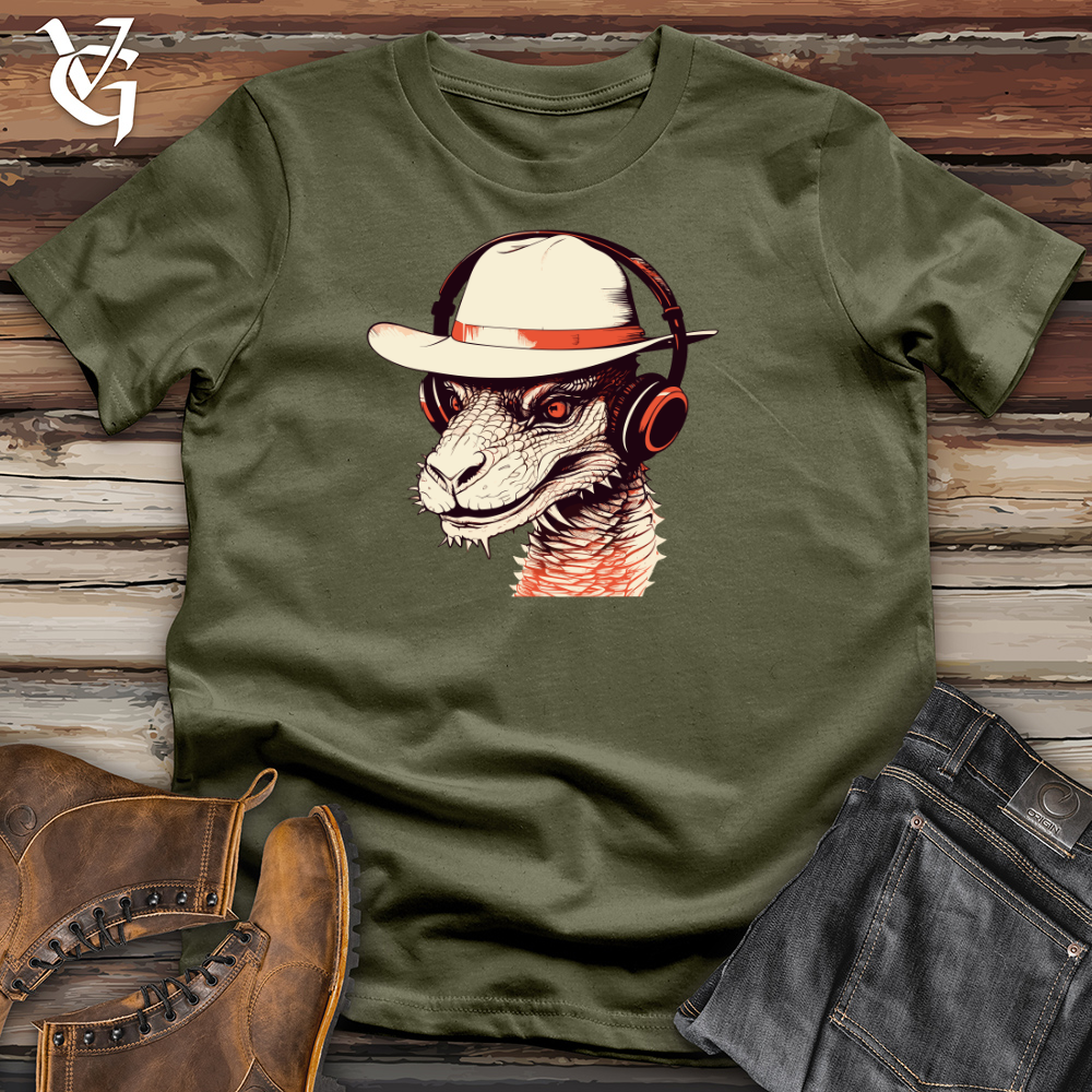 Viking Goods Retro Groove Wyvern Cotton Tee Military Green / L