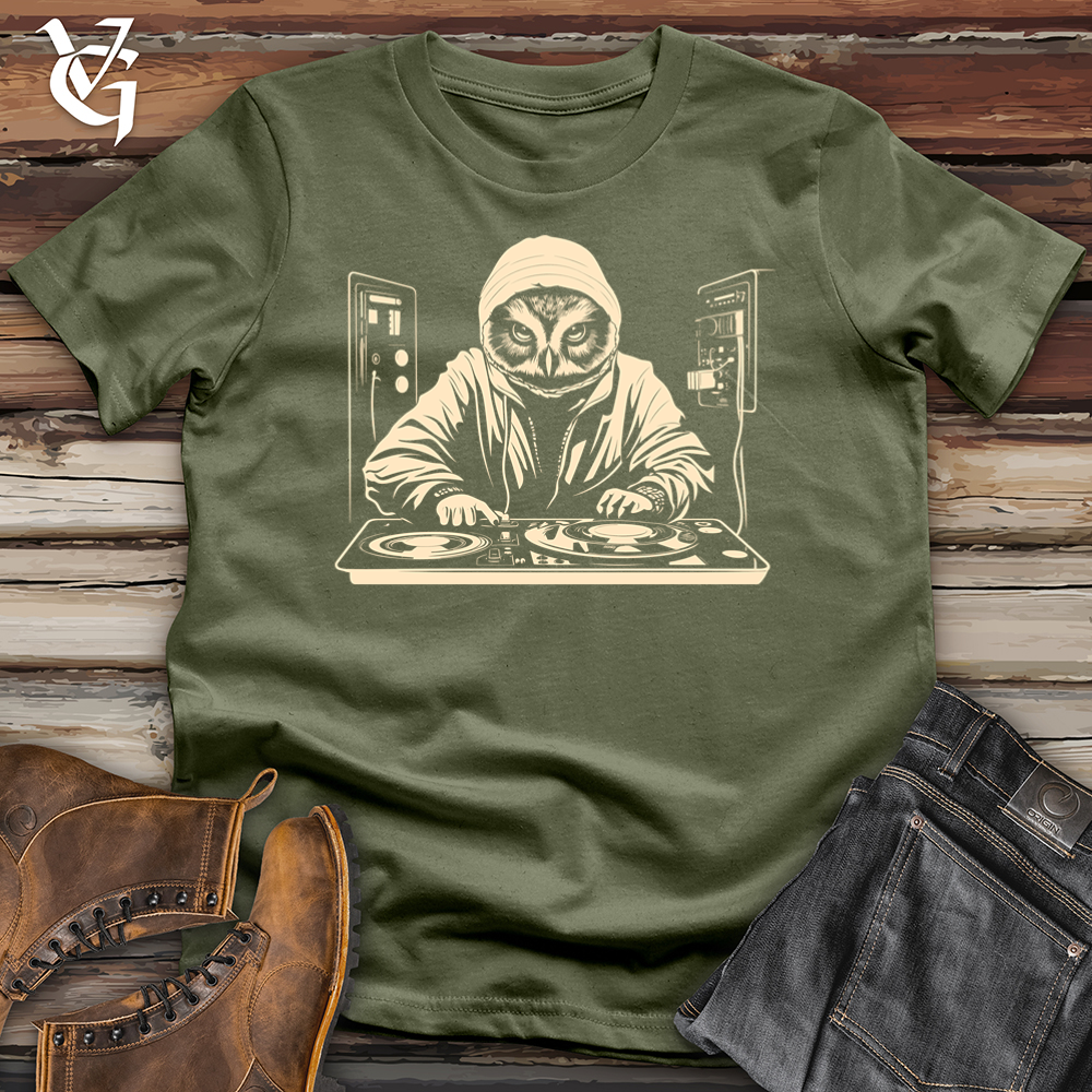Viking Goods Retro Hootenanny Owl Softstyle Tee Military Green / L