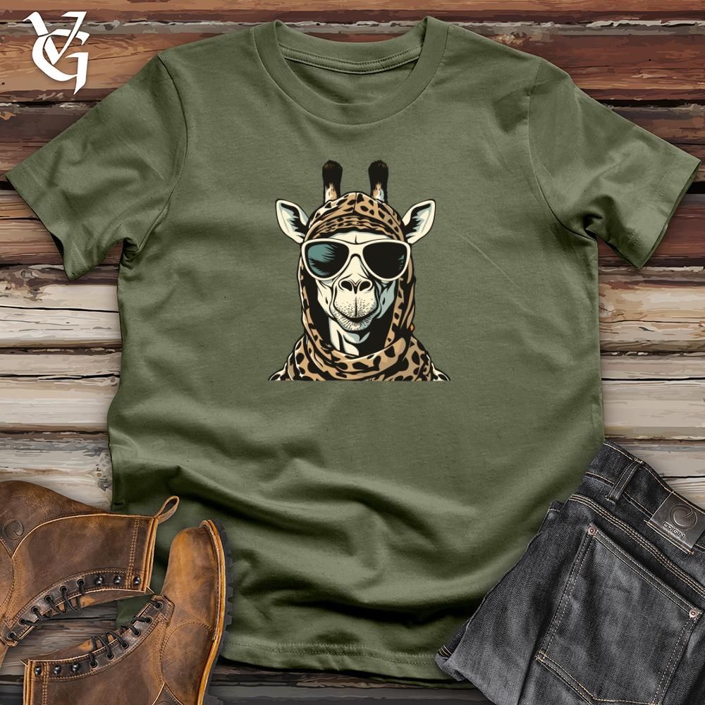 Viking Goods Retro Ski Masked Giraffe Softstyle Tee Military Green / L