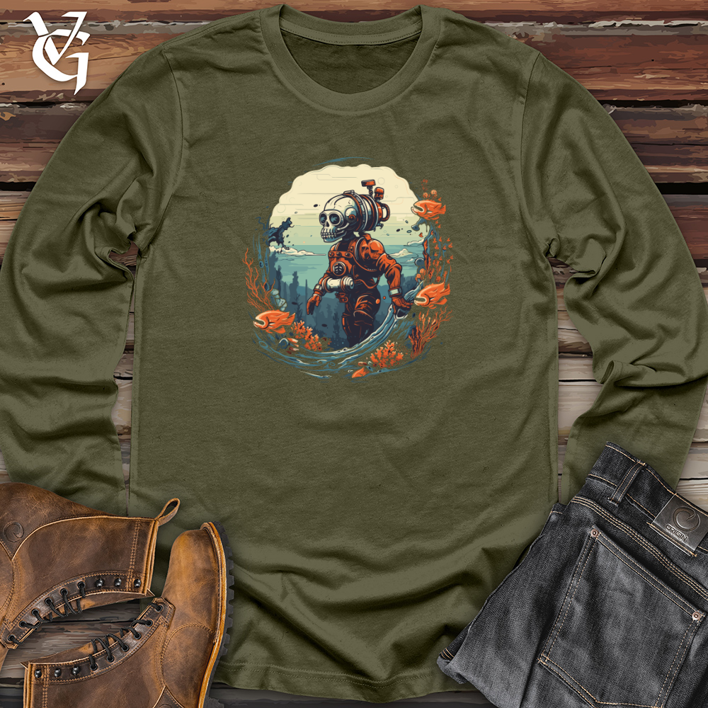 Viking Goods Retro Submarine Explorer Long Sleeve Military Green / L