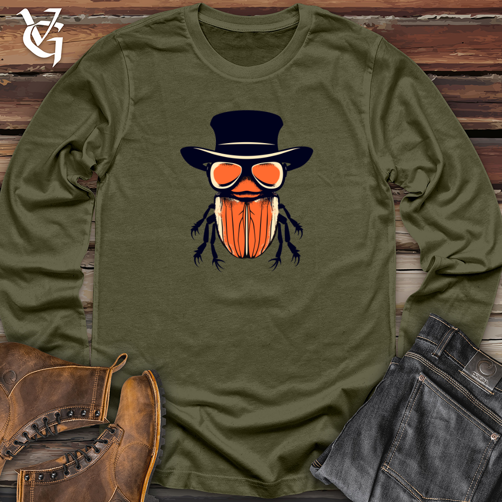 Viking Goods Retro Top Hat Beetle Long Sleeve Military Green / L