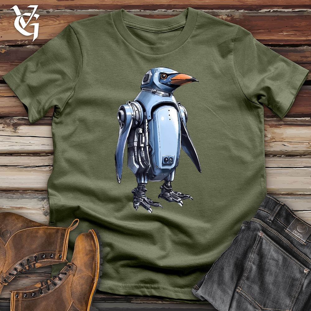 Viking Goods Robot Penguin Softstyle Tee Military Green / L