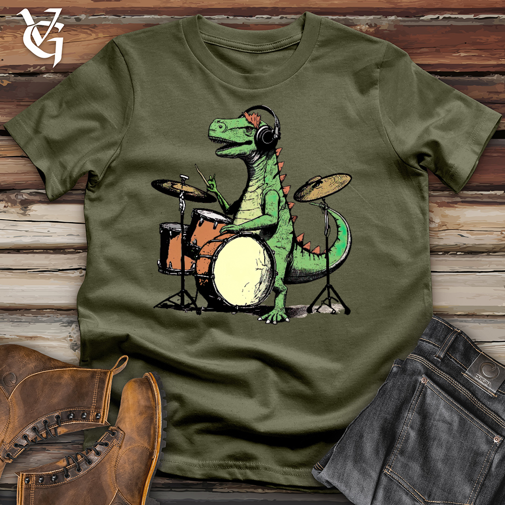 Viking Goods Rock And Roll Dino Cotton Tee Military Green / L