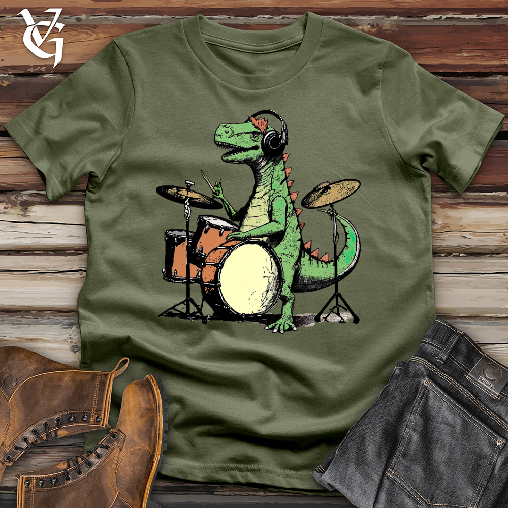 Viking Goods Rock and Roll Dino Softstyle Tee Military Green / L