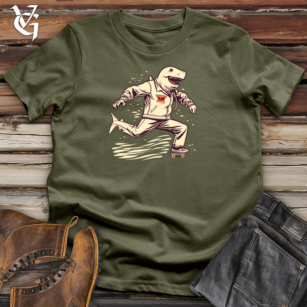 Viking Goods Roller Shark Revival Cotton Tee Military Green / L