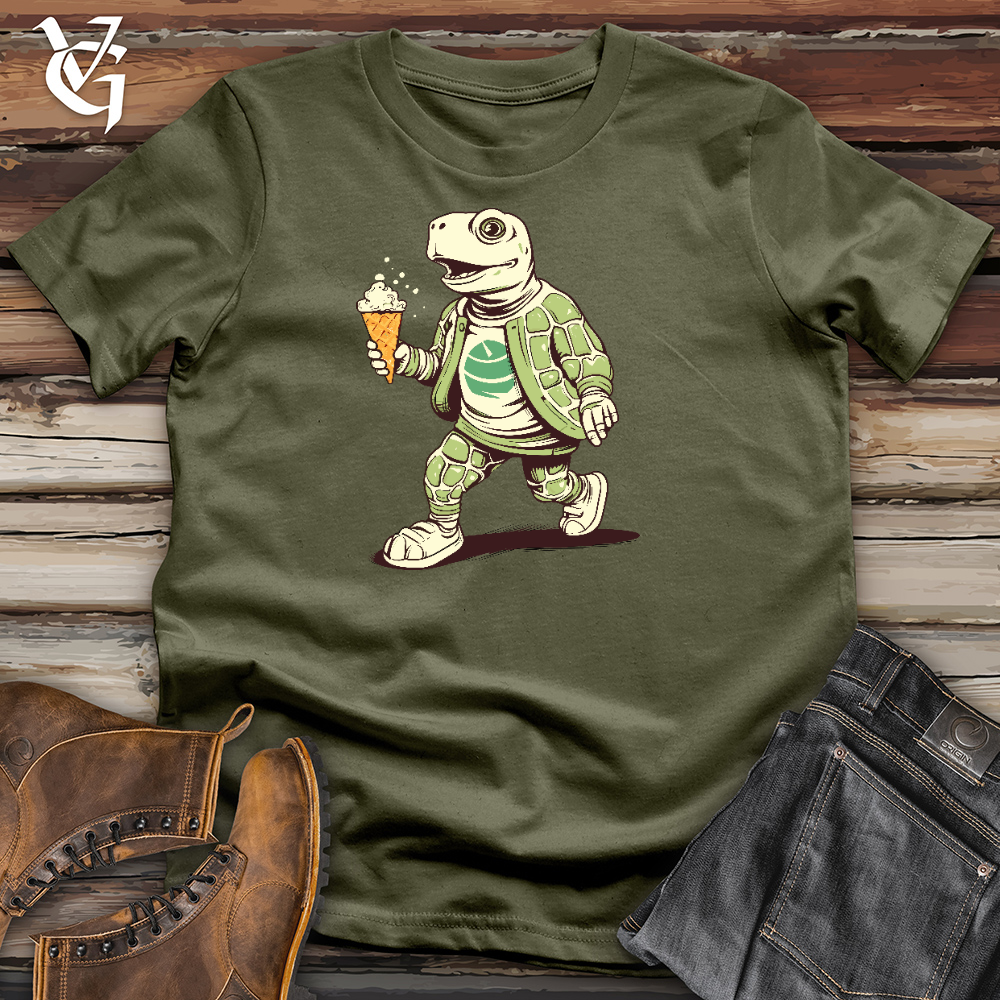 Viking Goods Rolling Turtle Treat Cotton Tee Military Green / L