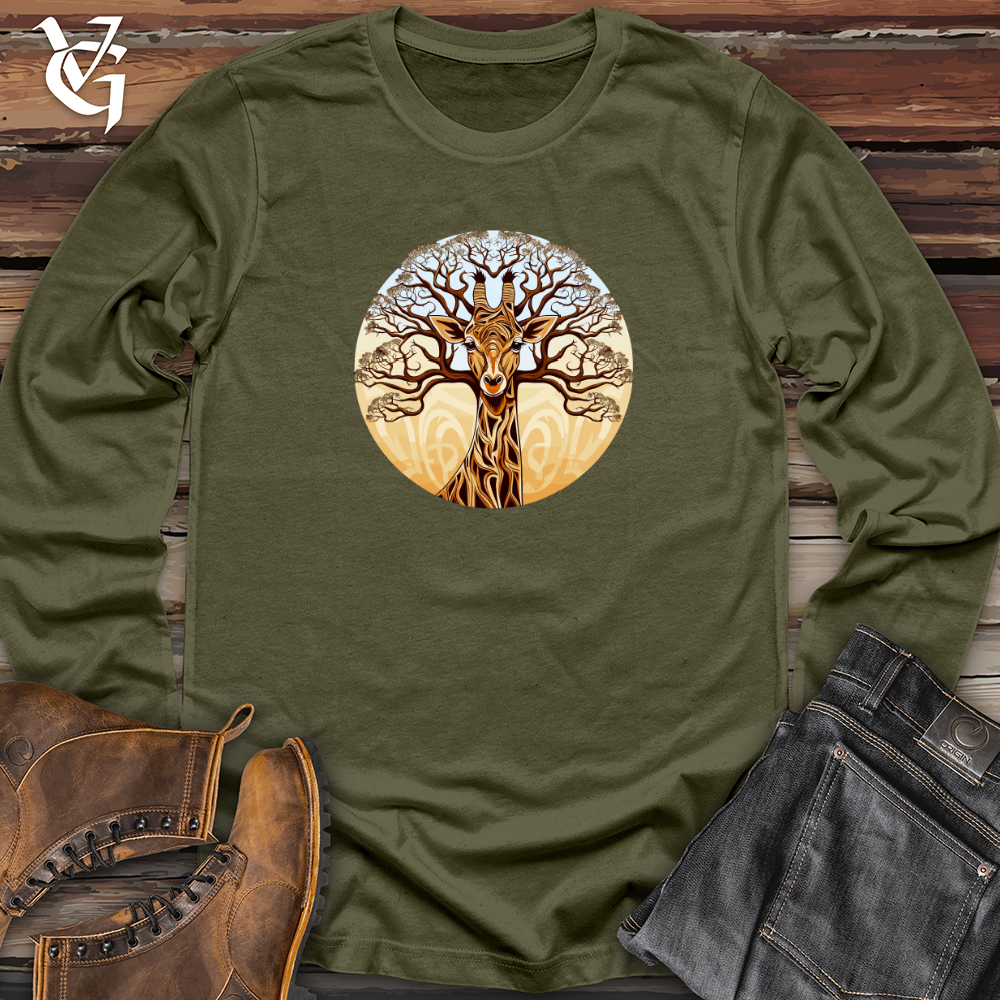 Viking Goods Safari Heights Giraffe Long Sleeve Military Green / L