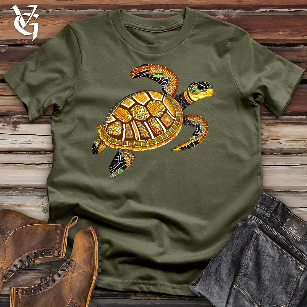 Viking Goods Sea Glass Turtle Cotton Tee Military Green / L