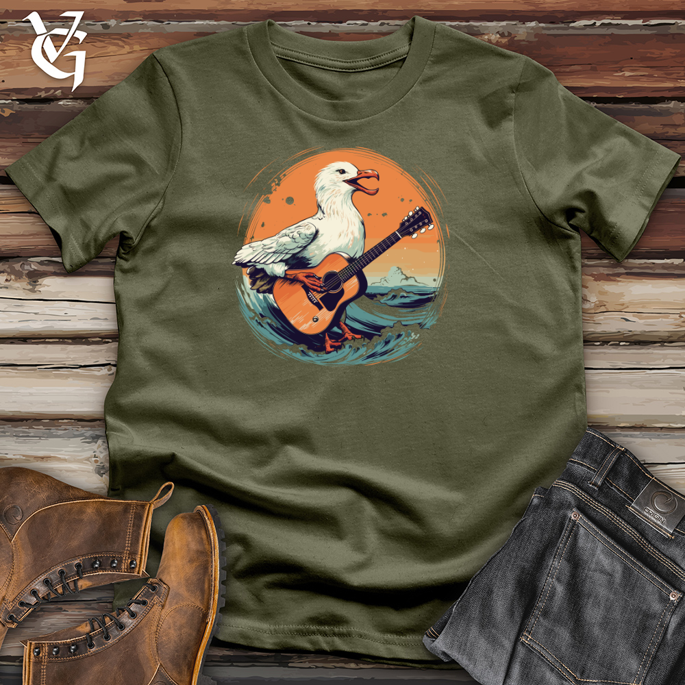 Viking Goods Sea Gull Guitar Serenade 01 Cotton Tee Military Green / L