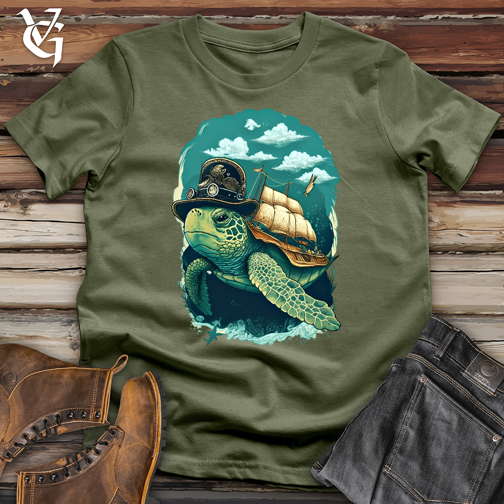 Viking Goods Sea Turtle Captain Softstyle Tee Military Green / L