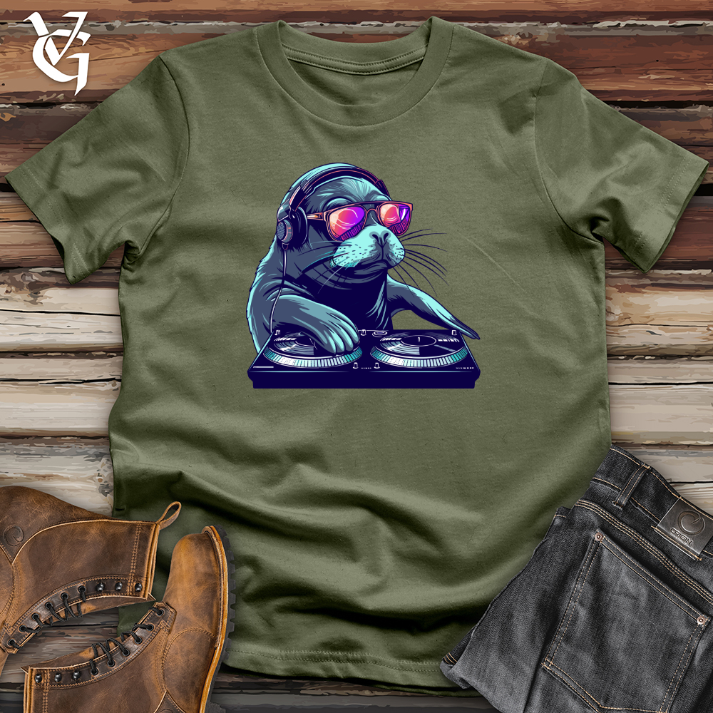 Viking Goods Seal DJ Groove Softstyle Tee Military Green / L