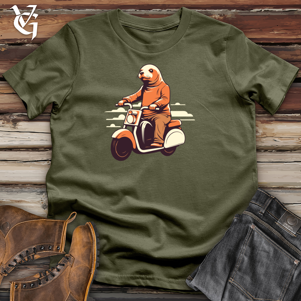 Viking Goods Seal Scooter Cruise Cotton Tee Military Green / L