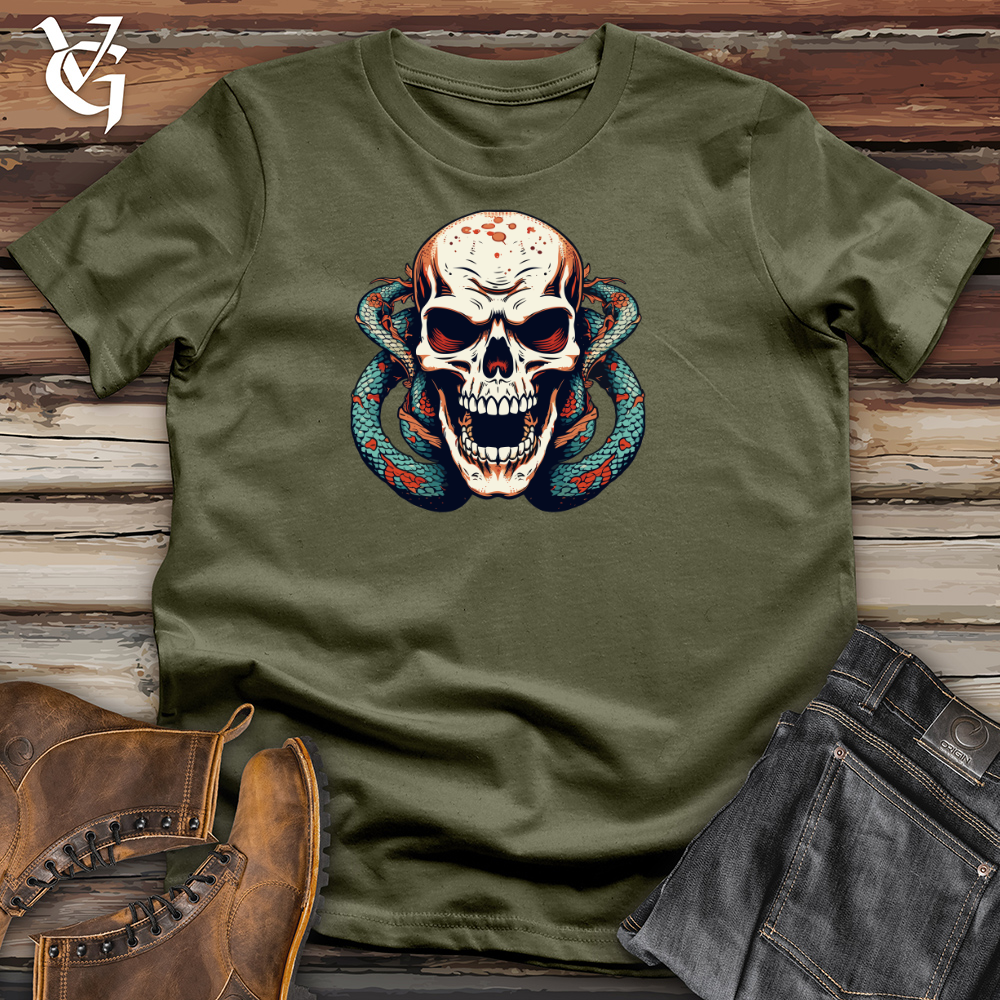 Viking Goods Serpents Remains Cotton Tee Military Green / L