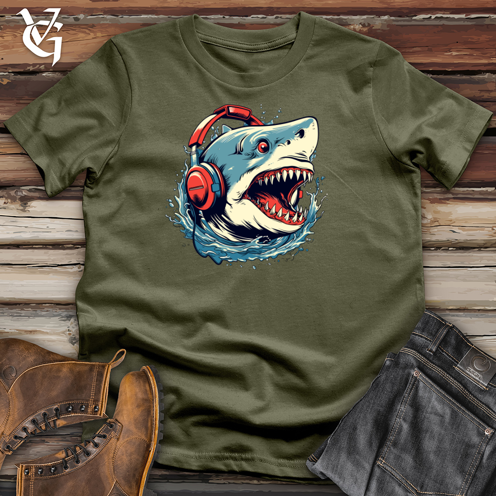 Viking Goods Shark Deep Dive Soundwave Symphony Cotton Tee Military Green / L