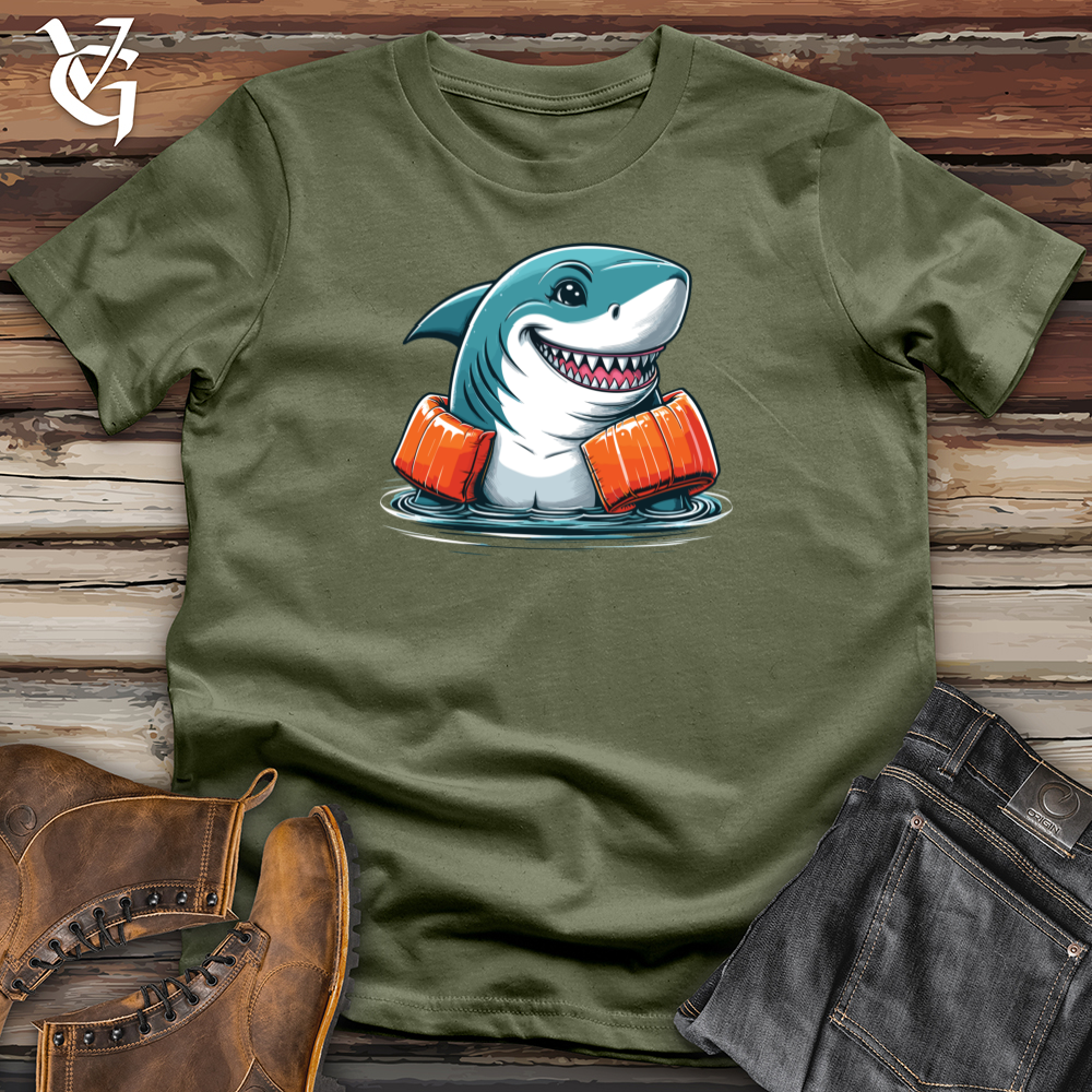 Viking Goods Shark Floaties Softstyle Tee Military Green / L