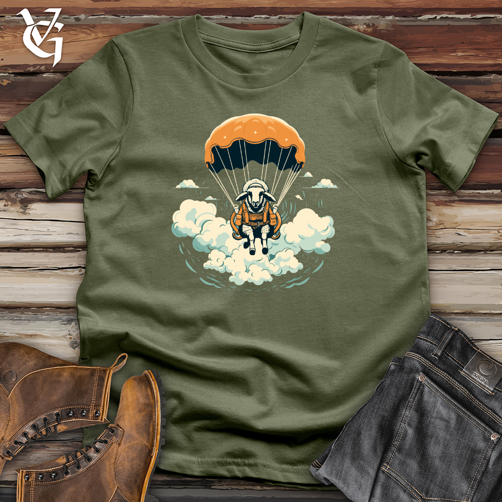Viking Goods Sheep Skydiving Parachute Rush Softstyle Tee Military Green / L