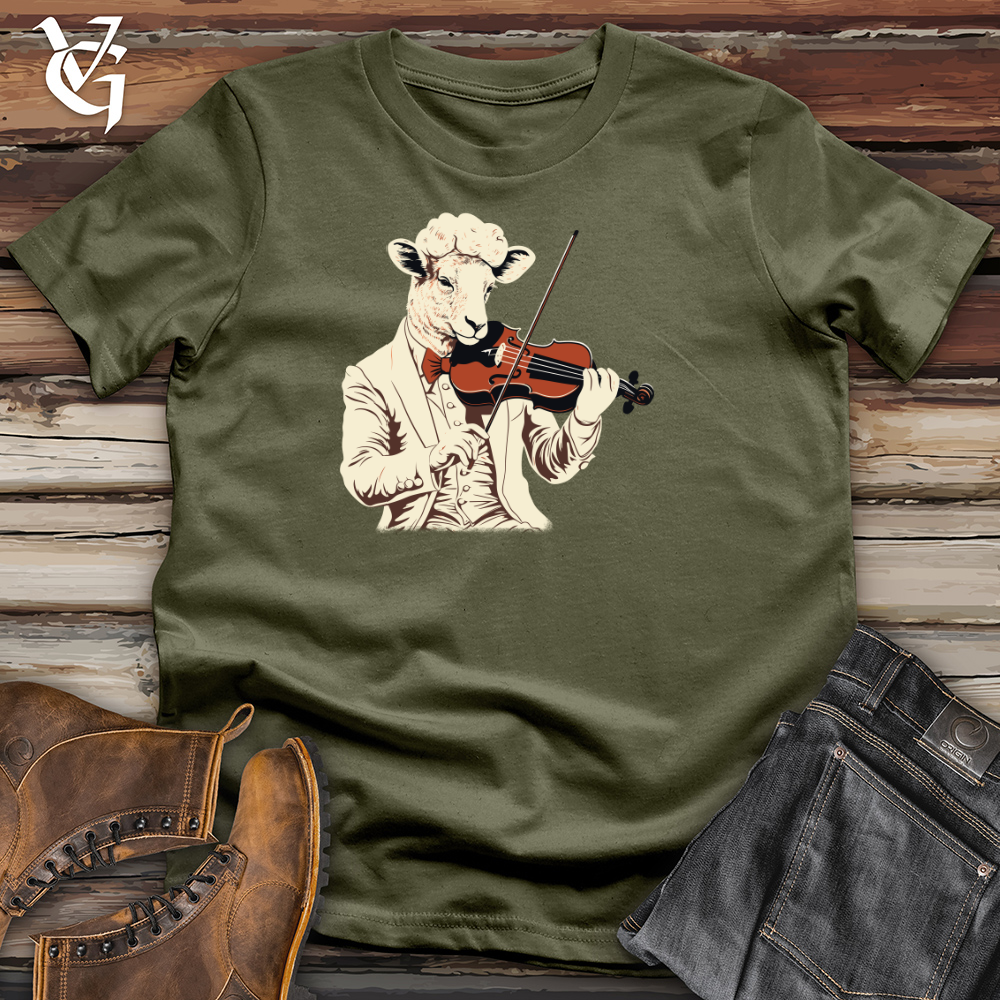 Viking Goods Sheep Violin Virtuoso Cotton Tee Military Green / L