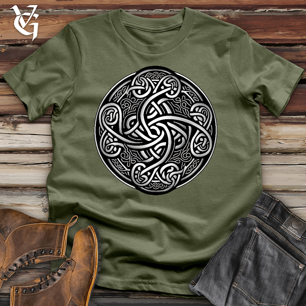 Viking Goods Silver Celtic Knot Softstyle Tee Military Green / L