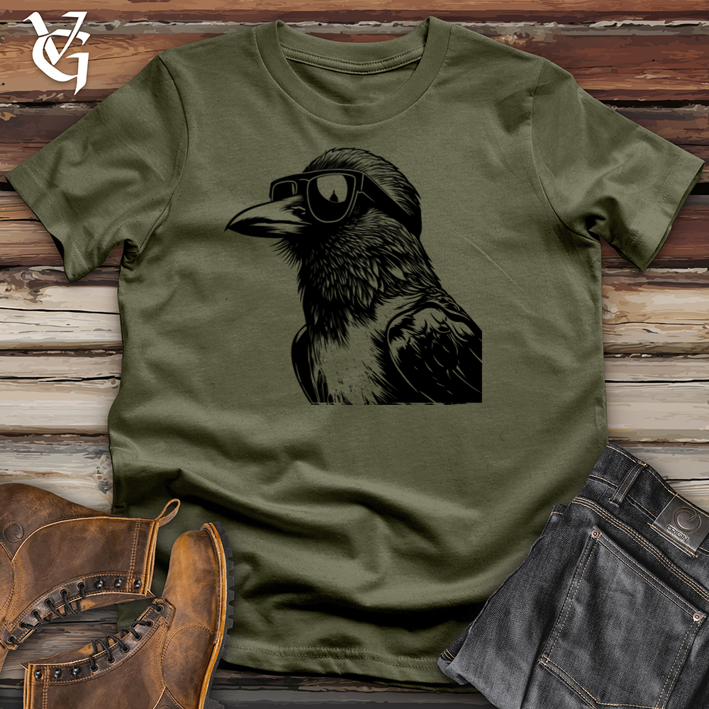 Viking Goods Skateboard Raven Attitude Cotton Tee Military Green / L