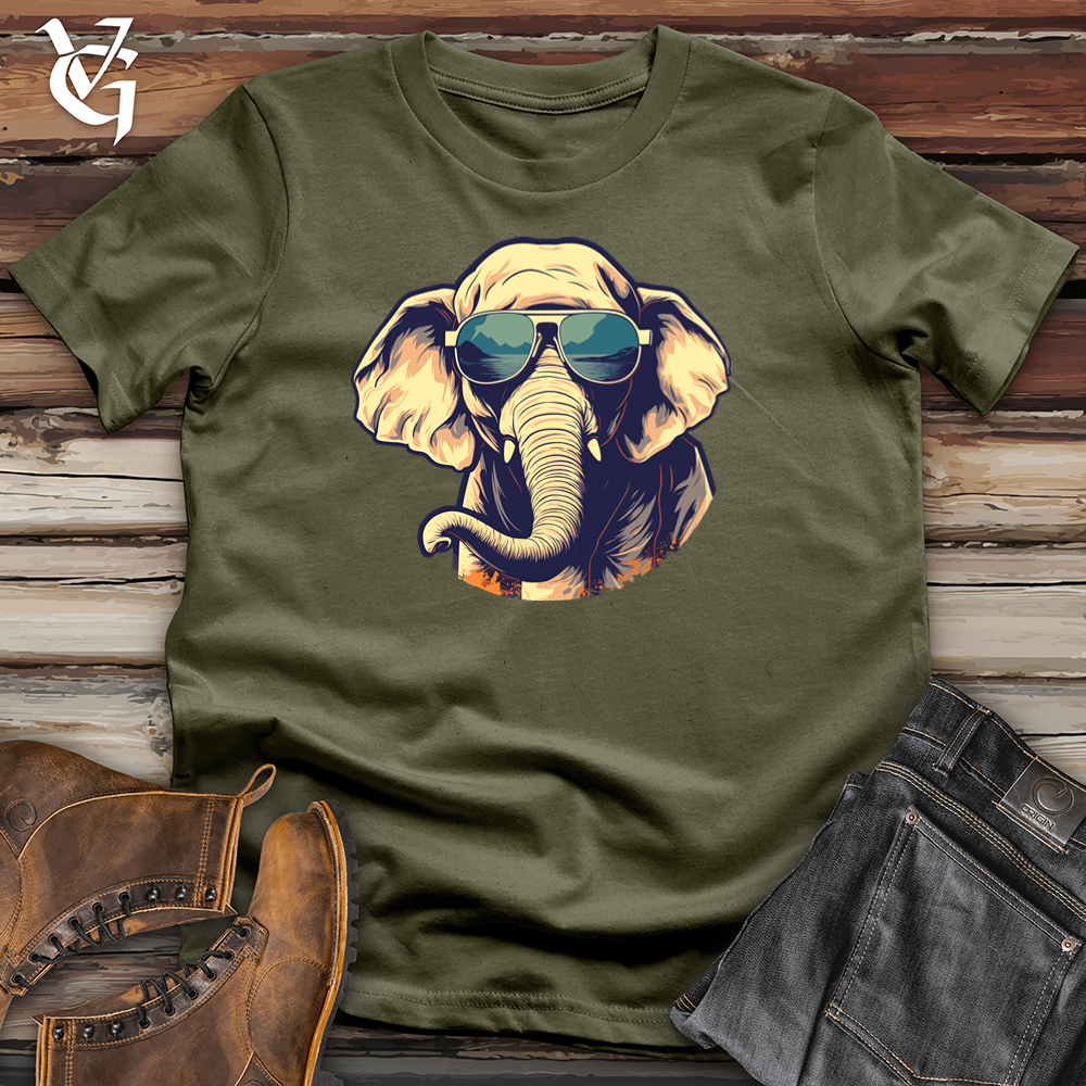 Viking Goods Skateboard Safari Elephunk Cotton Tee Military Green / L