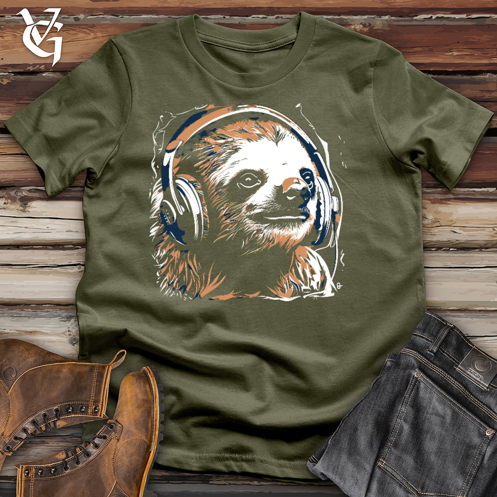 Viking Goods Sloth Studio Chillin Cotton Tee Military Green / L
