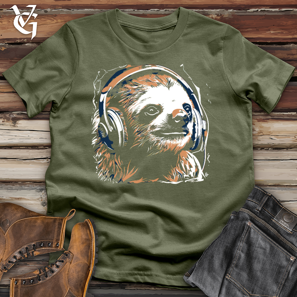 Viking Goods Sloth Studio Chillin Softstyle Tee Military Green / L