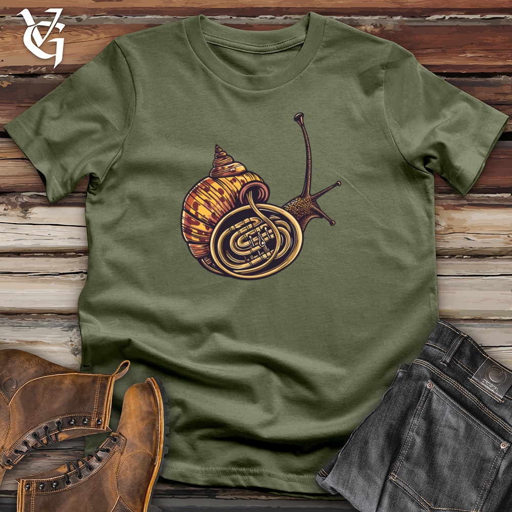 Viking Goods Snail French Horn Softstyle Tee Military Green / L