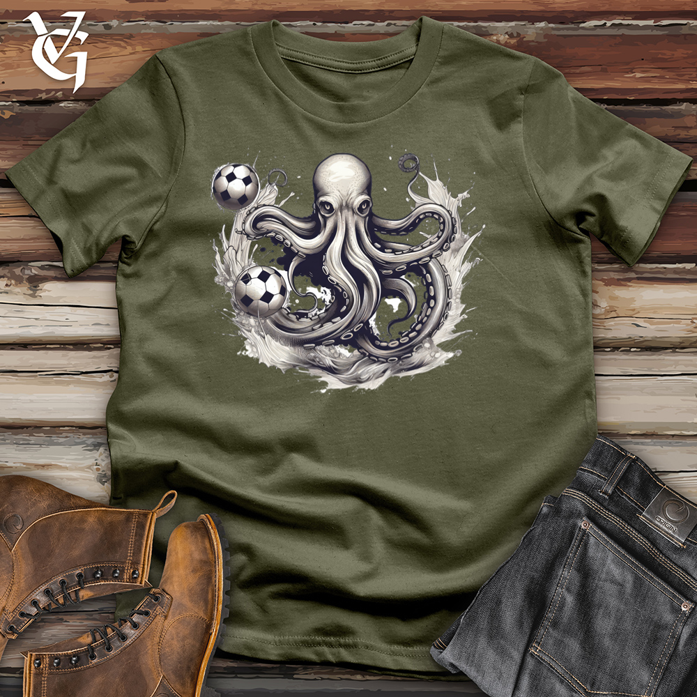 Viking Goods Soccer Man Jones Octopus Cotton Tee Military Green / L
