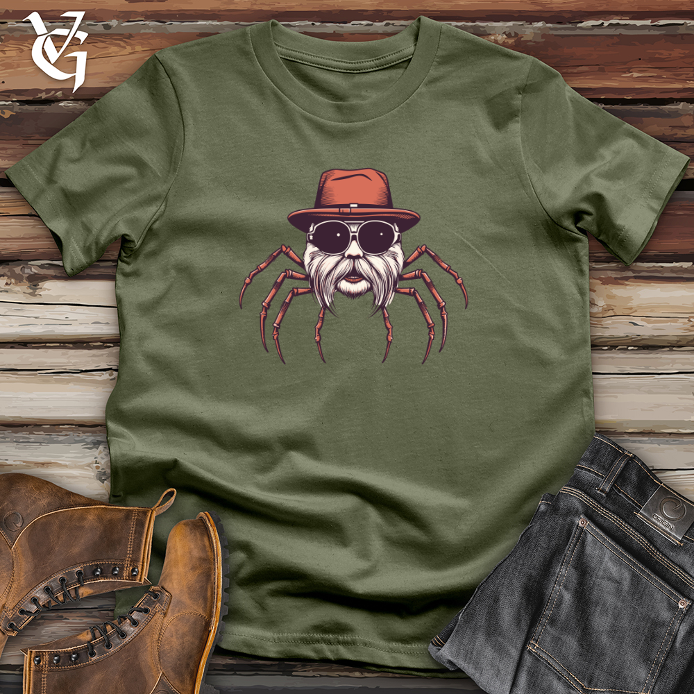 Viking Goods Spider Silken Web Hipster Threads Softstyle Tee Military Green / L