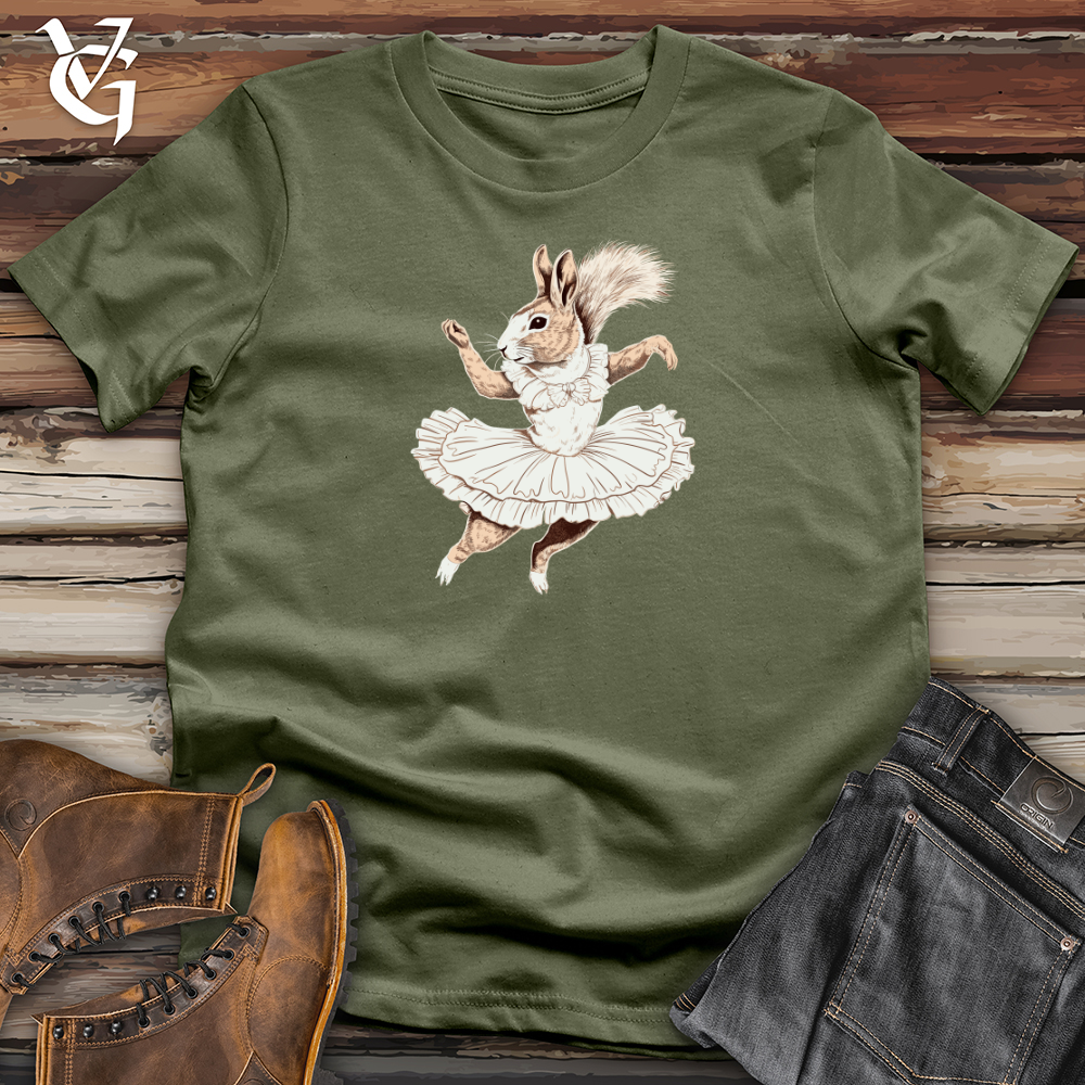 Viking Goods Squirrel Ballerina Elegance Softstyle Tee Military Green / L