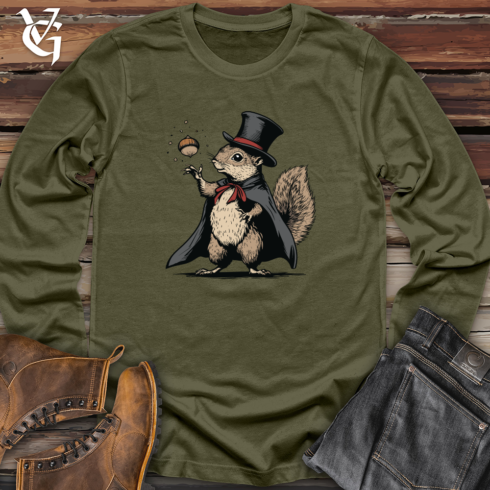 Viking Goods Squirrel Magician Show Long Sleeve Military Green / L