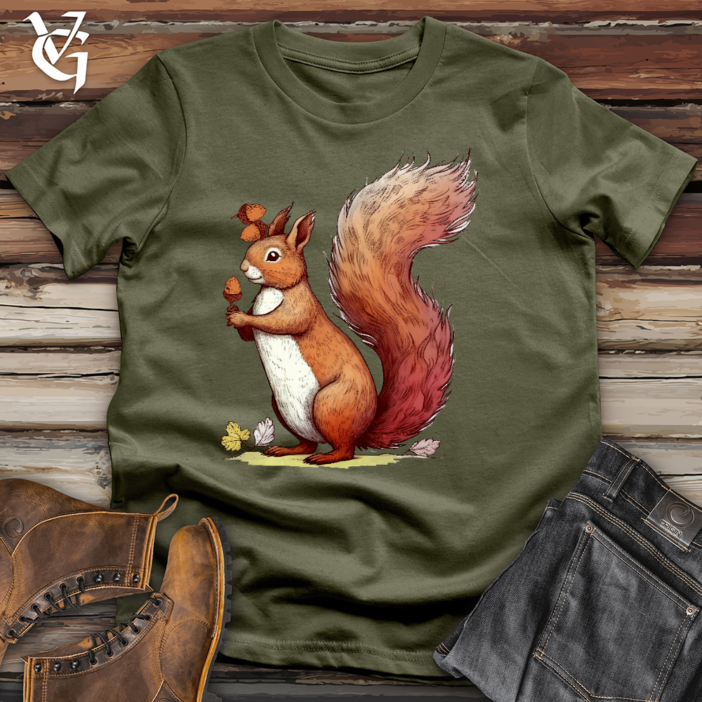 Viking Goods Squirrel Nuts Cotton Tee Military Green / L